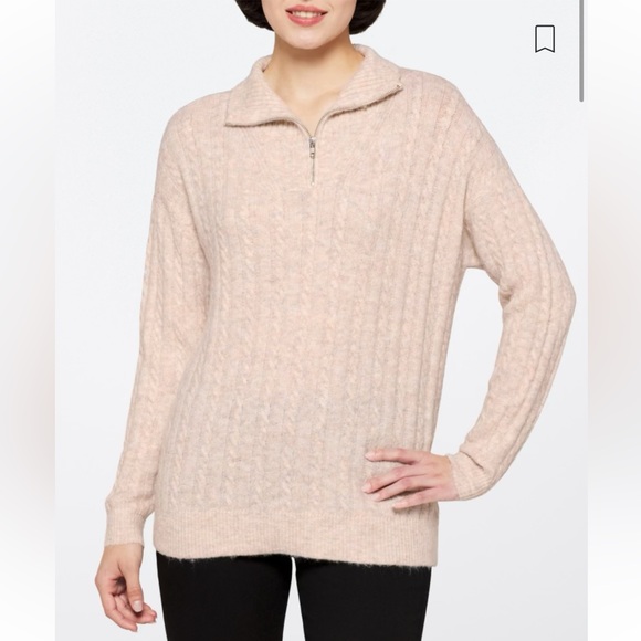 New Pink Clover Nneka Zip Collared Sweater from Stitch Fix - Picture 5 of 13